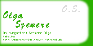 olga szemere business card